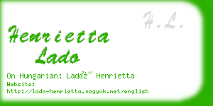 henrietta lado business card